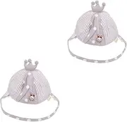 [SHERCHPRY] 2pcs Toddler Sun Hat Kids Mesh Fisherman Hat Breathable for Children Wide Brim