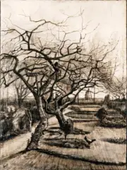 van Gogh - The Parsonage Garden at Nuenen in Winter Fine Art Print on Canvas 36"