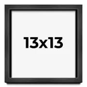 13x13 Shadow Box Frame Grey Charcoal Black | 0.875 Inches Deep | Solid Wood Shad