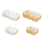 Divided Serving Dishes,Food Storage Box,Multi Compartments Portable Dried Fruit