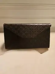 GUCCI Sunglass / Eyeglass Case Folding Triangle Hard Side Brown Case w/ GG Logo