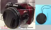 FRONT SNAP-ON LENS CAP DIRECTLY to CAMERA NIKON COOLPIX L120 L 120 +HOLDER