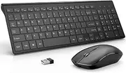 Wireless Keyboard and Mouse Combo Rechargeable 2.4G Ergonomic and Slim for Windows, PC, Laptop,Tablet J JOYACCESS
