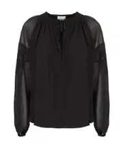 Isabel Marant Oris Long-Sleeved Top FR38 Black