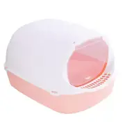 Kitty Sandbox Cat Litter Box Semi-Enclosed Splashproof Cat Tray Cat Toilet Clean