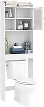 59X18.8X179 Bath Cabinet Toilet Bathroom Space Saver Storage Cabinet White