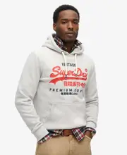 Duo Vintage Logo Hoodie | Glacier Grey Marle