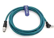 Eonvic Ethernet Shielded Cable M12 X-Type 8 Position to RJ45 Waterproof Industrial Network High Flex Cable for Cognex