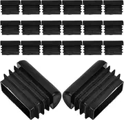 GRIRIW 20pcs Chair Leg Floor Protectors Square Furniture Pads End Caps for Tube Plastic Plugs