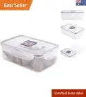 Stackable 1L Clear Food Storage Container - Airtight, BPA Free, for Everyday Use