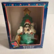 Enesco Goofy - Stuck In Christmas Tree - Candle New With Box Rare
