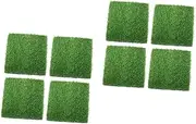 BESPORTBLE 2sets Artificial Lawn Artificial Grass Rug Artificial Grass Underlay Outdoor Synthetic Lawn Artificial Turf Grass Outdoor Area Rugs Outdoor Rug Emulated Grass Plastic Green 4pcs*2