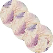 3 Pcs Trivet Pads for Hot Dishes 15in Cotton Thread Weave Hot Bowl Holder for Crock Pot Hot Water Pad Coloured Soft Leaf