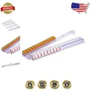 Lightweight Mahjong Rack Set with Pushers - Clear Acrylic, 4-Piece Organization