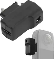 Action Camera Mic Adapter, 2 in 1 Type C 3.5mm Sound Mic Charging Adapter, Sound and Charging Adapter for X4 Panoramic Sports Camera