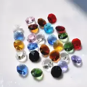 100pcs Multicolour 14mm Octagon Beads Crystal Prisms Chandelier Parts Decoration
