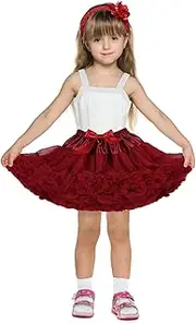 [BEAUTY DY] Tutu Toddler, Petticoat Toddler Pettiskirt Tutu Skirt for Baby Girls(Black/Pink/White/Red/Wine Red/Yellow)