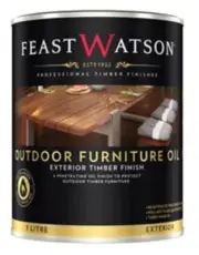 Feast Watson OUTDOOR FURNITURE OIL 1L Exterior Timber Finish TEAK *Aust Brand