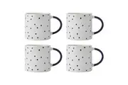 4PK Mikasa Stoneware Coffee Mug Tea Water Milk Cup Drinkware 390ml Spot Pink