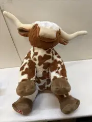 Build A Bear Longhorn Cow 28in Jumbo STUFFED Giant Plush Certificate IN HAND