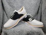 Cole Haan OG Original Grand Saddle Golf Shoe Size 10 WHITE BLACK CROC C37176 NWB