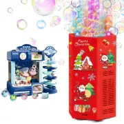 Kids Claw Machine & Firework Bubble Machine Toy Bundle - Arcade Game and Outd...