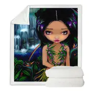 Amara the Hawaiian Fairy Throw Blanket