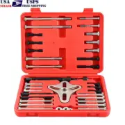 46Pc Harmonic Balancer Gear Puller Steering Wheel Kit with Case