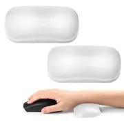 2Pcs Wrist Rest Support Ergonomic Memory Foam Mouse Wrist Rest Leather Hand R...