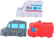 Totority Cartoon Bathtub Toys 3pcs Bath Toys Car Baby Bathing Toys Easy to Clean