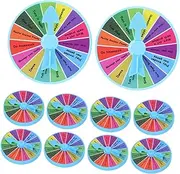 Kisangel 10pcs Mini Spinning Prize Wheel Slot Carnival Game Turntable for Birthday Parties Family Gatherings Team Building Interactive Fun Exciting Challenges