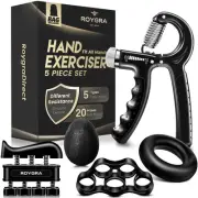 roygra Hand Grip Strengthener, Adjustable Grip Strength Trainer with 4 Exerci...