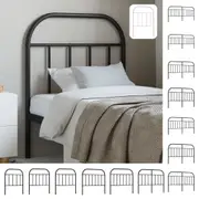Headboard Bed Header Wall-Mounted Slatted Platform Frame Base Metal vidaXL