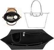 [Qeioauek] Bag Organiser for Longchamp, Wallet Organiser for Longchamp, Organiser for Longchamp Bag, Multi-Pocket Felt Handbag Organiser for Insert, Generic Pockets Organiser for Longchamp Bag Women (S)