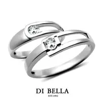 在飛比找momo購物網優惠-【DI BELLA】Perfect Love 真鑽情人對戒(