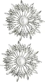 [Ipetboom] 1 Pair Rhinestone Sunflower Shoe Clips Charms Sparkly Bridal Shoe Buckles for Women Elegant Accessory for Heels Durable Decoration for Weddings and Parties