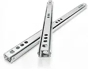 LEPEVNEY 9.7 Inch Drawer Slides Runners Metal Ball Bearing Drawer Runner Draw for Replacement Two Way Drawing Slide Track Rail 17mm Wide x 246mm Length 1 Pair (0.7" Wide)