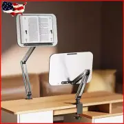 Desk Clamp Book Stand for Reading Recipe Book Holder for Laptop Recipe Textbook