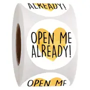 500Pcs Open Me Already Stickers Seal Labels Thank You Stickers For Gift Box Decor Labels Stationery Envelope Seal Labels
