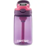 Contigo Kids Autospout 414ml Water Drink Bottle Purple/ Punch with Straw- Great For Kids School/ Trips/ Activities BPA Free & Dishwasher Safe
