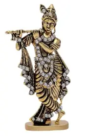 2 x Lord Krishna Small Statue Home Decor Car Dashboard