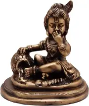 Brass Krishna Makhan Chor Idol