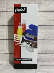PARINI 8 PC BBQ Condiment Set With Storage Bag NIB