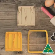 Golf Pants Cookie Cutter and Embosser Stamp