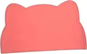 Nonslip Silicone Pet Food Mat for Cats and Dogs and Easy to Clean Feeding Mat with Edges to Prevent Spills for Indoor Use Sakura
