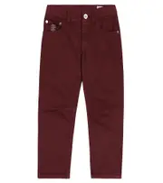 [Brunello Cucinelli Kids] Brunello Cucinelli Kids Barrel-leg jeans Y 14 red