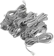 GANAZONO 10pcs Phone Cord Extension Rj11 6p4c 4-Wire No Tangle Sturdy PVC Standard Rj11 Connectors Office Hotel Home