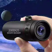 2000X25 Hd Monocular Telescope Zooming Focus Green Film Binocular Tourism Scope