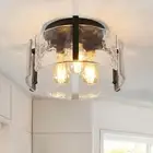 Black Flush Mount Ceiling Light Fixture, 3-Light Modern Ceiling Light, Hallway L
