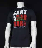 New Volcom Surfing Team Santa Barbara CA Black Mens Sport T Shirt RVLC-1